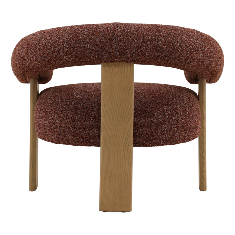 Frankie Polyester Occasional Chair, Cream, Rust