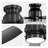 42 Inch Flush Mount Ceiling Fan with LED Light and Remote Control - Quiet DC Motor, 5 ABS Blades - Ideal for Bedroom, Black