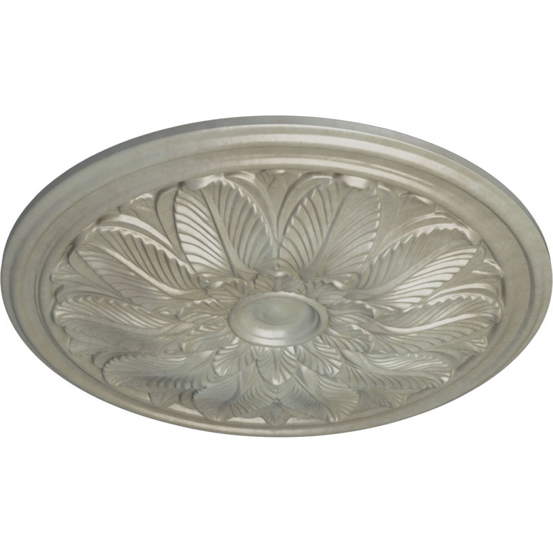 Médaillon de plafond classique Endurathane, 21 7/8 po x P 2 3/8 po (pour auvents jusqu'à 5 1/2 po), finition platine peinte à la main