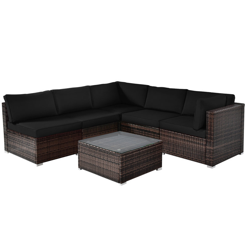 Nicklous 5 - Person Patio Conversation Set with Cushions