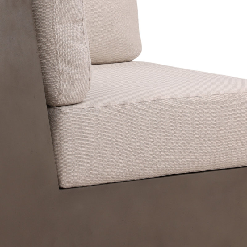 Canapé modulaire d'extérieur Kahlo - Chaise de coin crème
