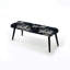Banc noir rembourré Botanical-135549315