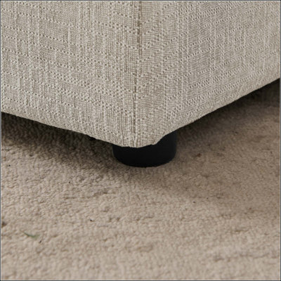 Canapé pour animaux de compagnie pour chiens - dossier moderne à vagues irrégulières, accoudoir simple, tissu en lin respirant de qualité supérieure, coussin moelleux et pieds en plastique bas