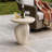 Fiberglass Asymmetrical Pebble Side Table