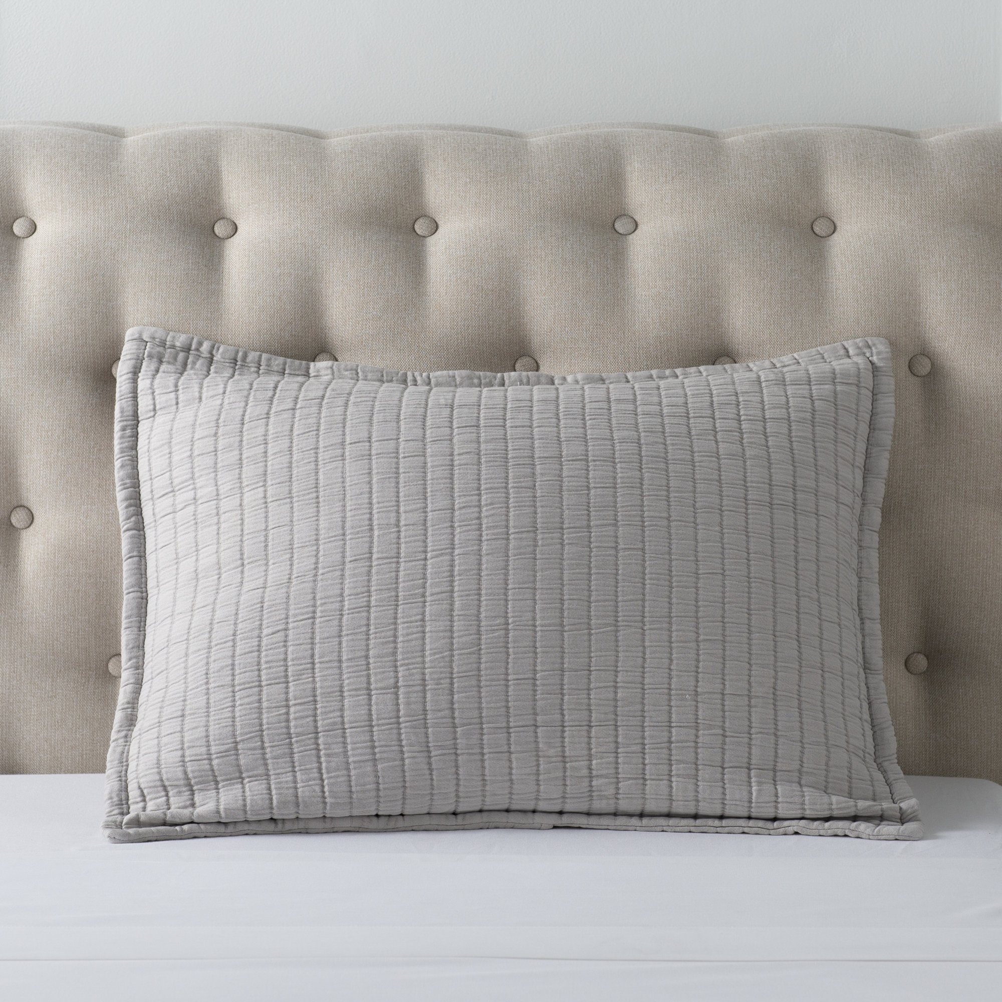 Boyfriend 100% Cotton Envelope Sham, Gray, Standard