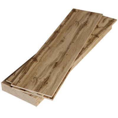 Panneaux muraux en bois récupéré de 6,7 po x 26,8 po Falkirk Stirling (paquet de 9)