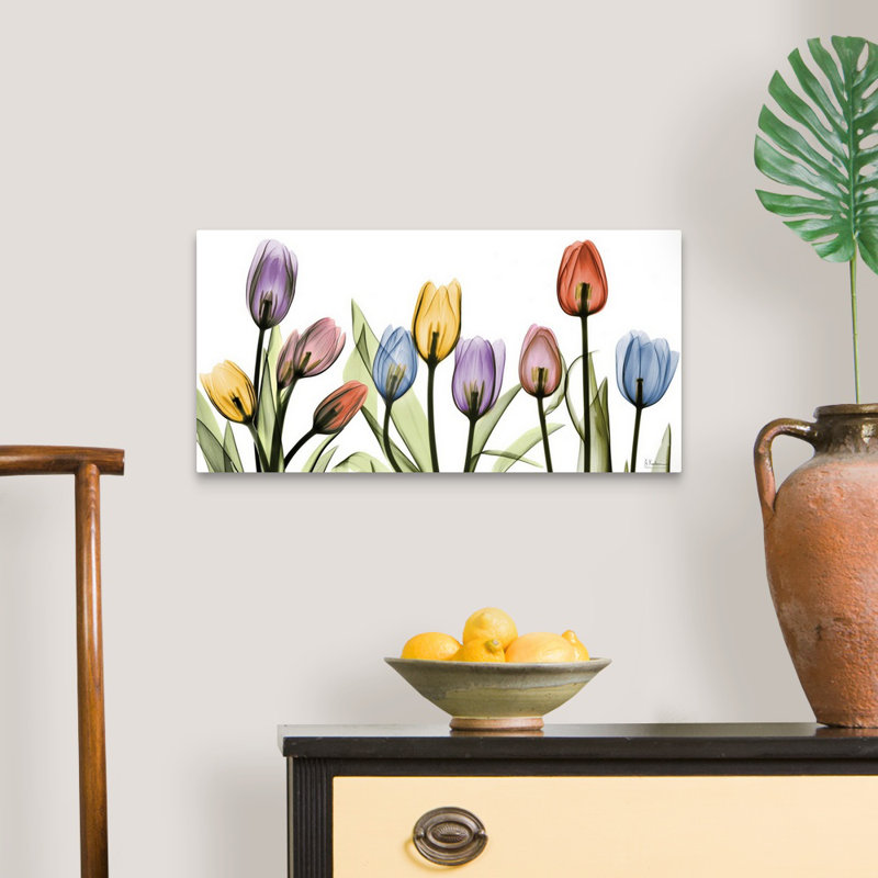 Tulipe - imprimé, H 10 po x l 20 po x P 10,5 po, Toile