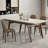 Ash Wood Marble Rectangular Dining Table Sets-103415893