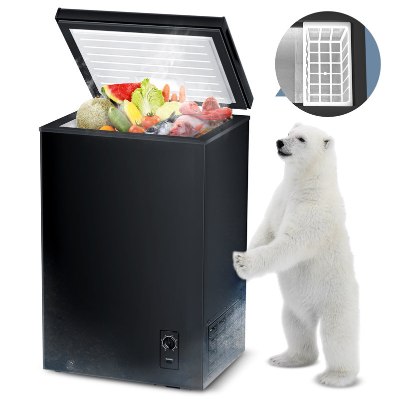 2.7 Cubic Feet Chest Freezer with Adjustable Temperature Controls, Black