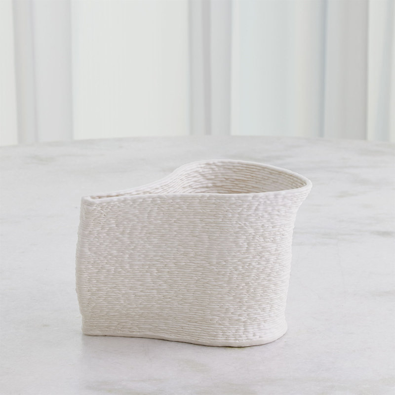 Windy Handmade Ceramic Table Vase, 6.25" H x 9" W x 5" D