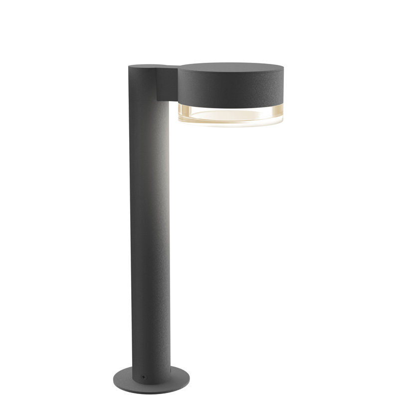 Gray Metal LED Pathway Bollard Light, 22" Height