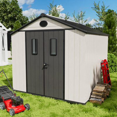 8ft×8ft Outdoor Spacious Resin Storage Shed