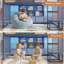 Lit mezzanine simple simple avec 9 tiroirs de rangement, bibliothèque et lumières DEL, lit mezzanine simple en métal en forme de maison avec marchepied et garde-corps, lit mezzanine pour enfants avec espace de jeu sous le lit-22244303