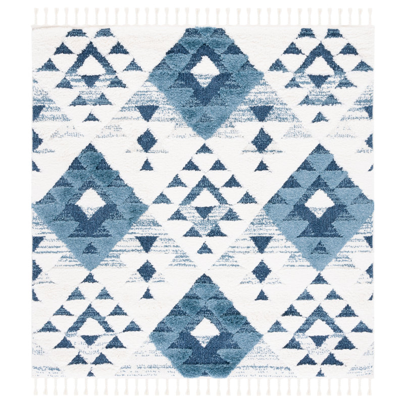 Tapis à poils longs Imraan, Carré 3 pi
