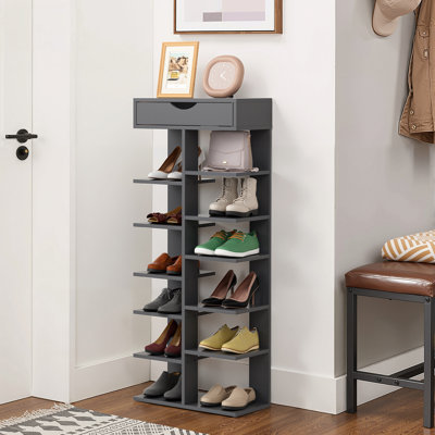 7-Tier Shoe Rack - Small Space Solution - Store Up To 12 Pairs Of Shoes - Organize Shoes