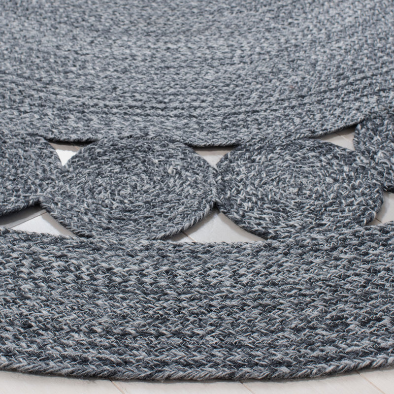 Drake Hand Woven Performance Solid Color Rug, Round 4'