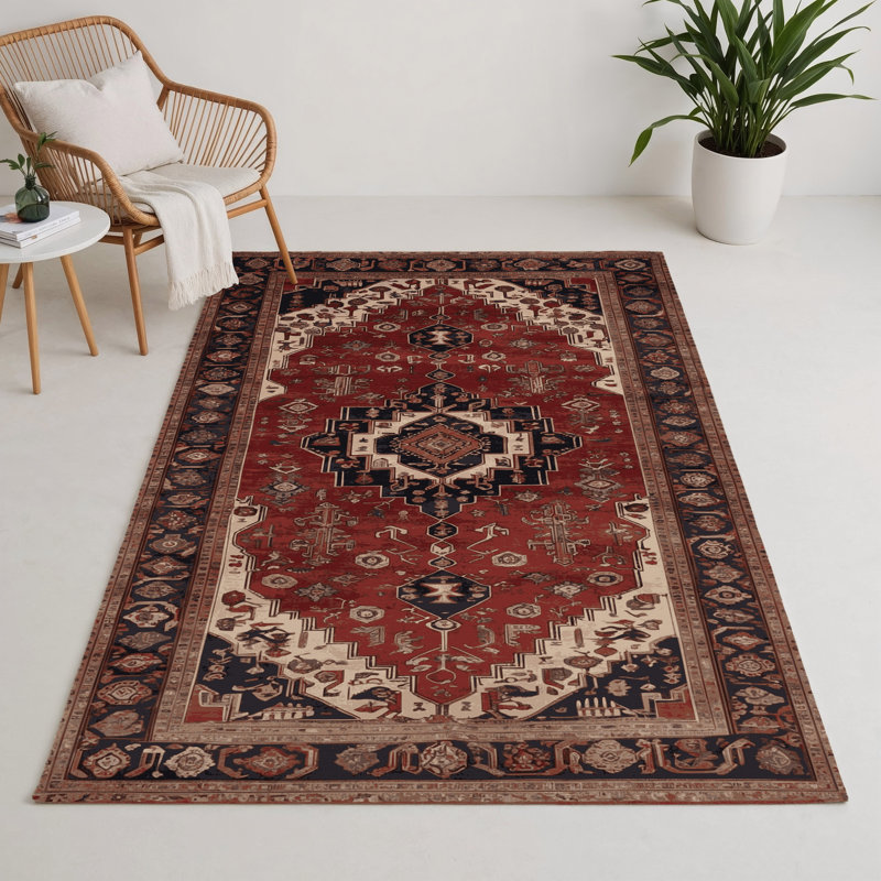 Turkish Brown Indoor and Outdoor Area Rug, Rectangle 9 pi x 12 pi