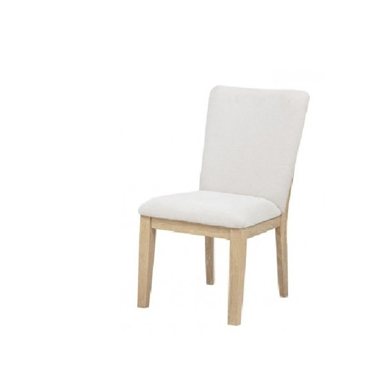 Ensemble de 2 chaises de salle à manger rembourrées au fini chêne clair, Chêne clair