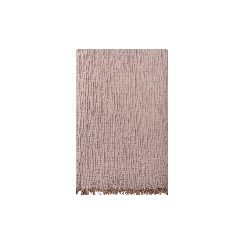 Powder Pink Organic Cotton Twin Reversible Bedspread Set