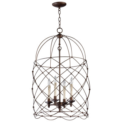 Lustre géométrique unique à 4 lumières