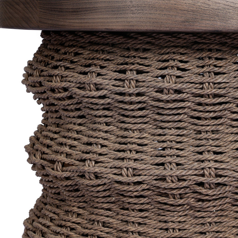 Brailey End Table-Smoked Natural Sungkai, Dark Brown Sungkai