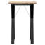 vidaXL Dining Table Y-Frame Solid Wood Pine and Steel-105675956-105675958