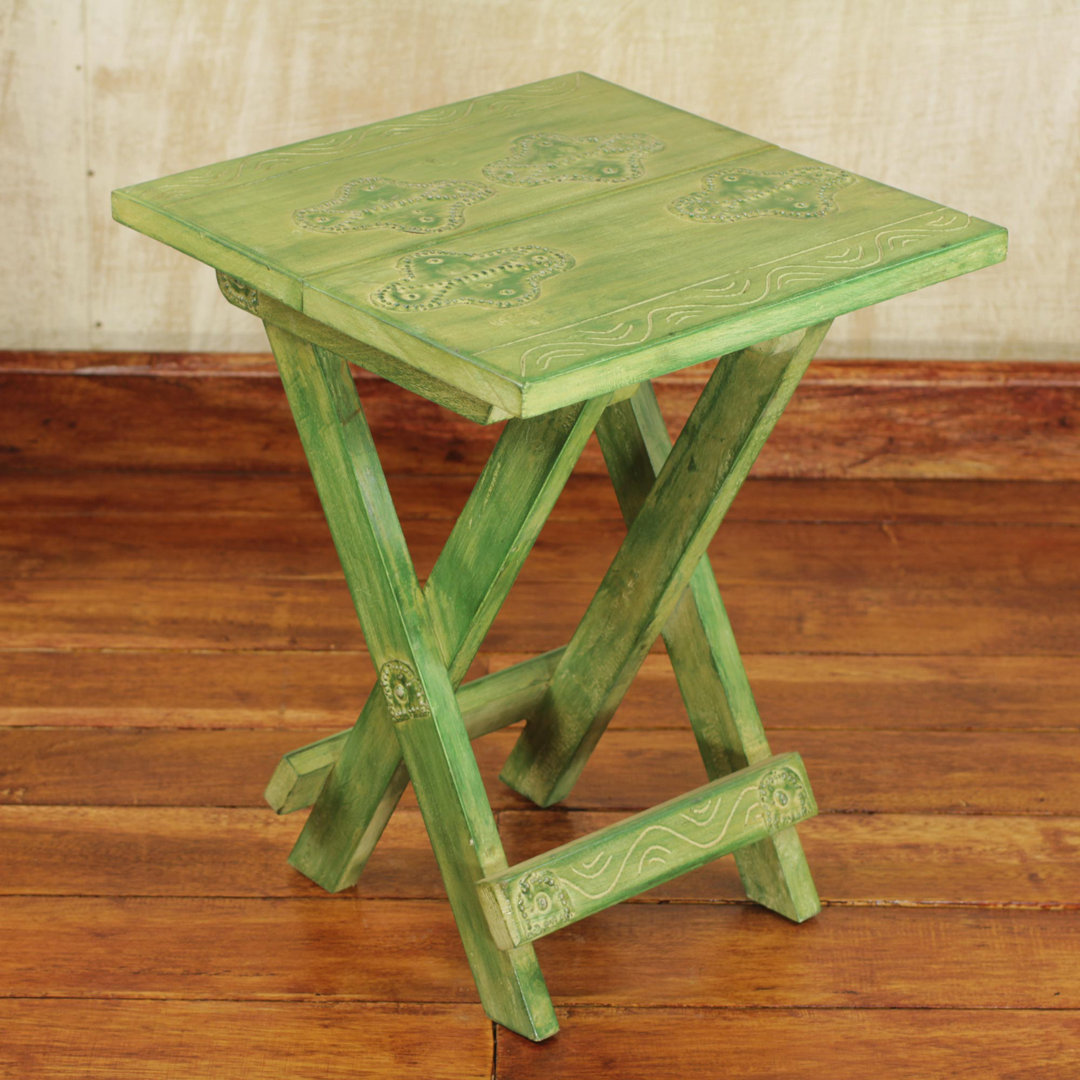 Mielle Solid Wood End Table World Menagerie