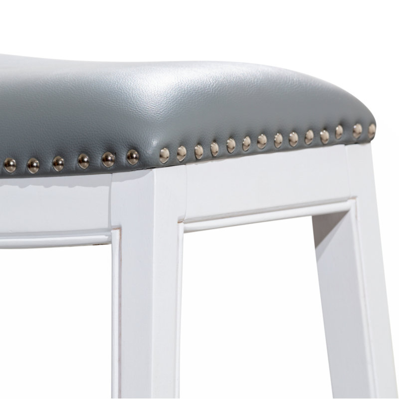 Chaise de salle à manger en tissu, Blanc, Gris