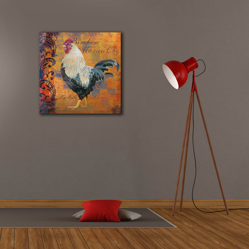 «Coq Motifs 3» par Art Licensing Studio, art épique Graffiti, 26 po x 26 po, H 26 po x l 26 po x P 1,5 po