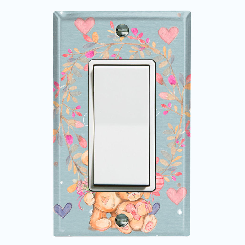 Couvercle de prise de courant en métal (Teddy Bears Amore