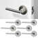 Dune Privacy Door Lever with Push Button and Round Rosette