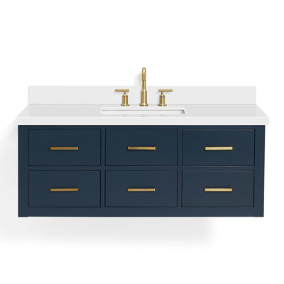 Ensemble de meuble-lavabo mural simple 49 po Macolm