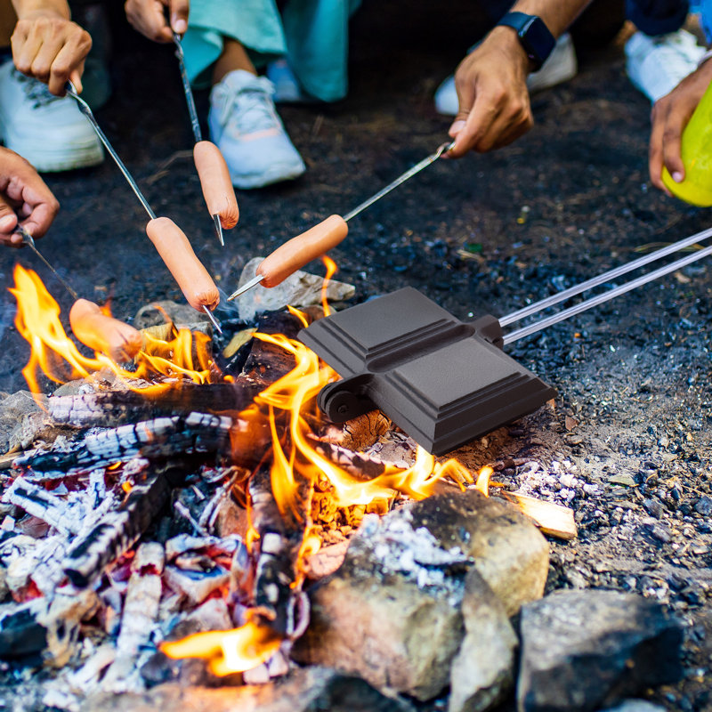 Batterie de cuisine en fonte pour l'extérieur / camping avec poignée longue 8,26 pouces Megachef