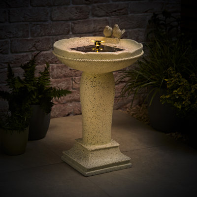 Birdbath Fountain with Lights