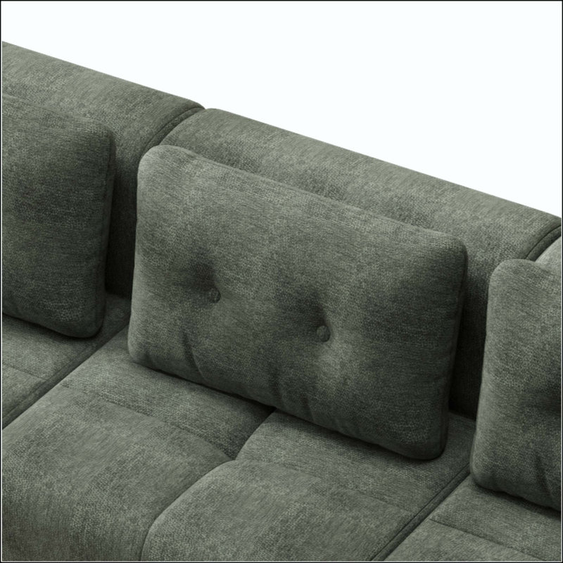 Canapé modulaire Boneless, Vert noirci