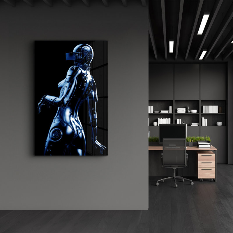 Élégante peinture murale en verre trempé de 13,8 po x 21,7 po | 100% verre trempé, épaisseur: 0,16 pouce | Imprimé UV pour des couleurs éclatantes | Parfait pour la décoration intérieure, le salon et les espaces de bureau