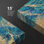 Or et sarcelle marbré foncé, paysage abstrait, formes modernes, sur toile-93589466-93589467