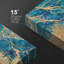 Or et sarcelle marbré foncé, paysage abstrait, formes modernes, sur toile-93589467-93589466