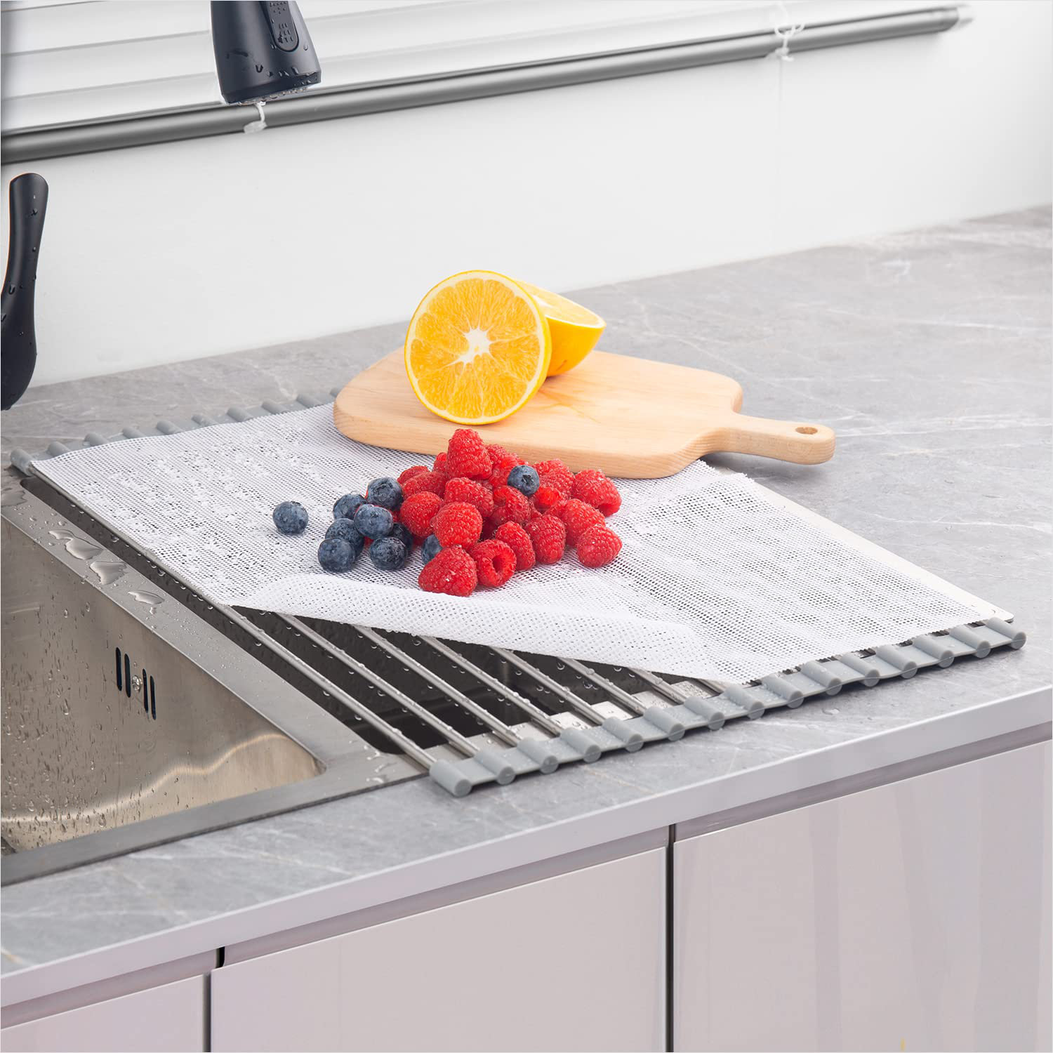 EM Roll Up Dish Drying Rack Over The Sink | Wayfair