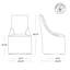 Chaise rembourrée avec roulettes Gatlinburg-118376460