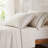 Linear Cotton Sheets French Oak 4 Piece Set King-116543537-116543534