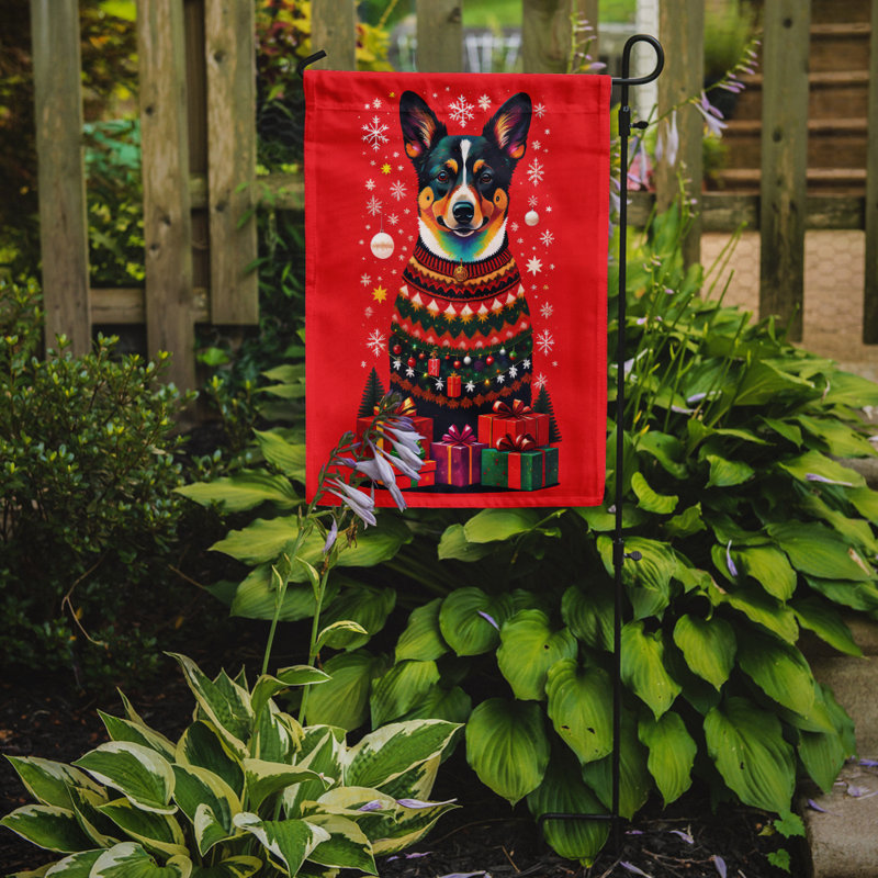 Drapeau de jardin en polyester double face H 15,5 po x l 11,25 po