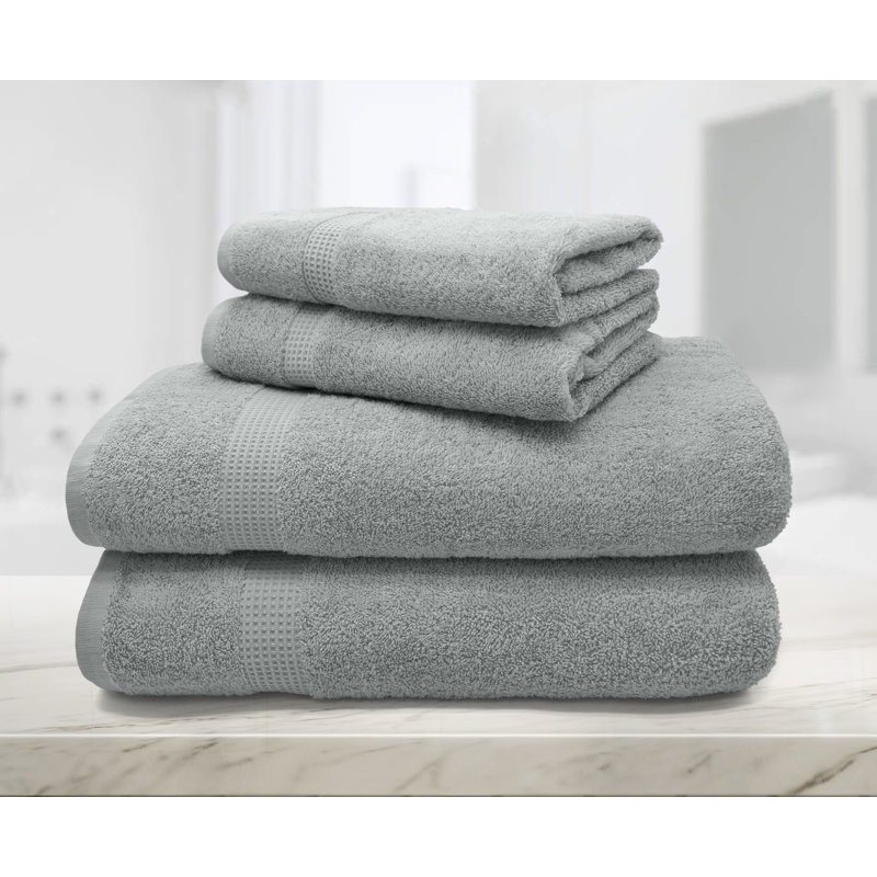 Peryl Hand Towel Super Absorbent 550 gsm Luxury Egyptian-Quality Cotton 50x85, Silver Gray