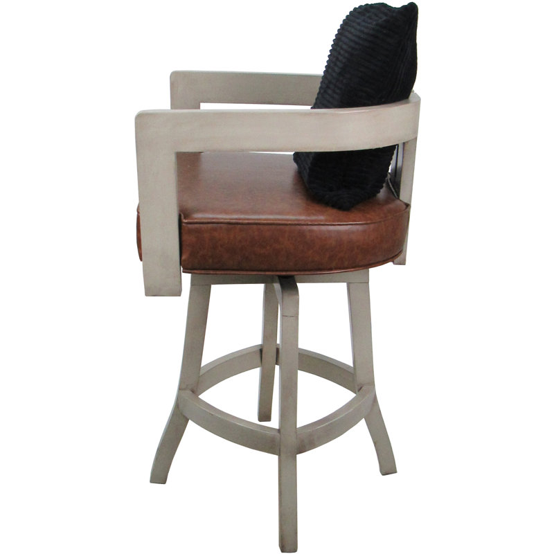 Vinyle brun Elissa - coussin noir - beige