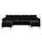 110" L-Shape Convertible Sectional Sofa Couch With Movable Ottoman, Convenient Storage Pockets, Velvet Upholstery Sofa-1248554590