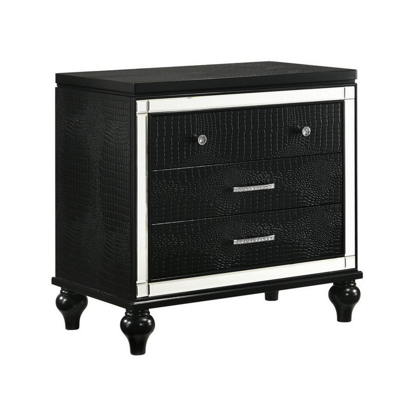 Sherley Nightstand, Black