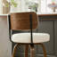 Tabouret de bar pivotant 30 po avec structure en bois courbé au fini noyer-152771670-152771667