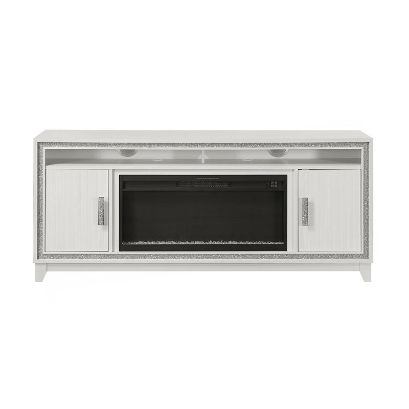Almera White 72 Inch Fireplace, White