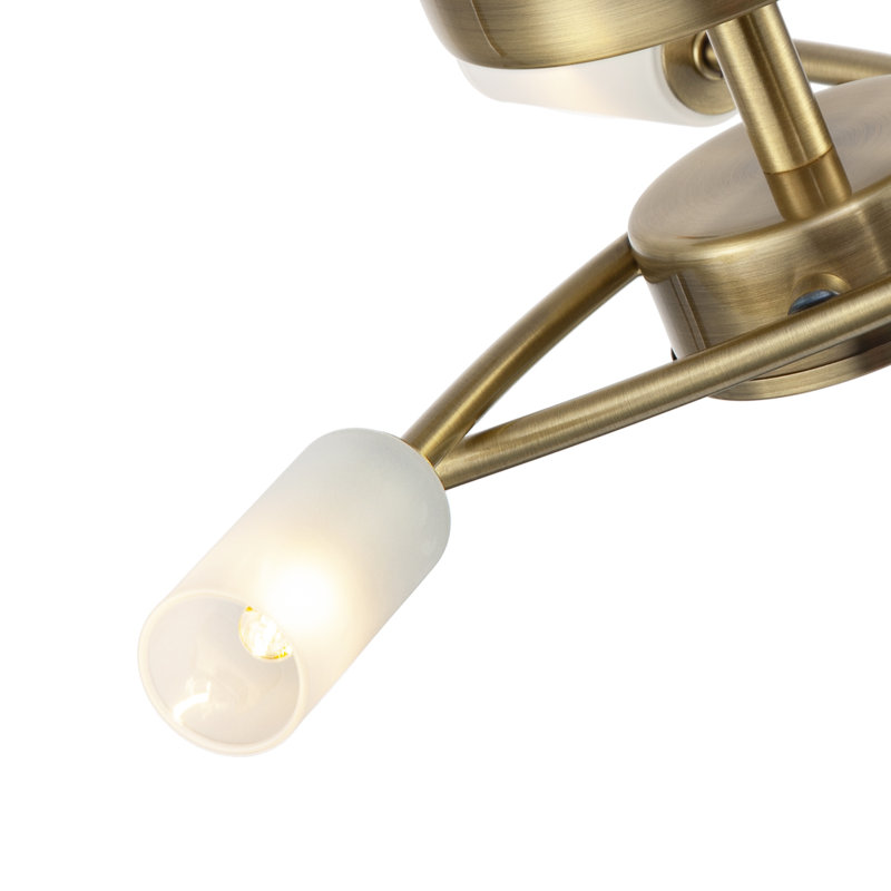 Semi Flush Mount, Antique Brass