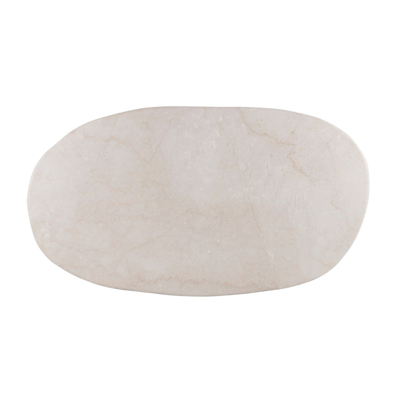 Rhys Oval Marble Double Pedestal Dining Table